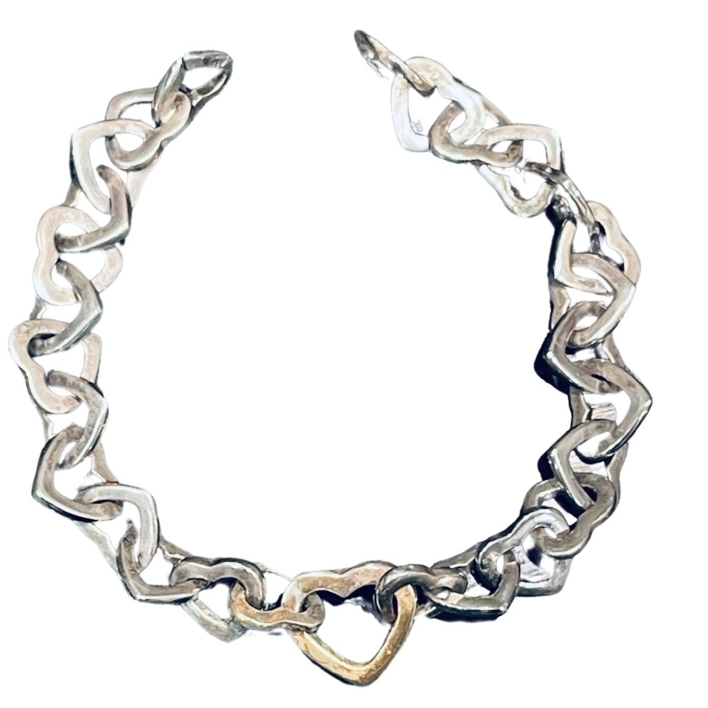 TIFFANYstyle heavy Sterling heart bracelet